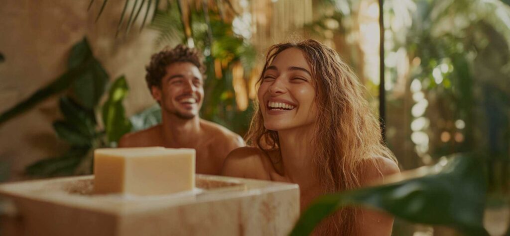 NoDry Dusch und Pflegeblock natürliche Pflege für trockene und empfindliche Haut bei Frau und Mann