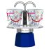 Bialetti Espressokocher Set Mini Express Kandinsky + 2 Espressobecher